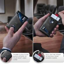 Ultra-Thin Men's Wallet. Ultra-Thin Wallet With Card Holder, Ultra-Thin Front Pocket, Credit Card Wallet, Classic, Simple, Bi-Fold Style, The Best Anti-Theft Wallet. - Màu xanh lam - Xem 3