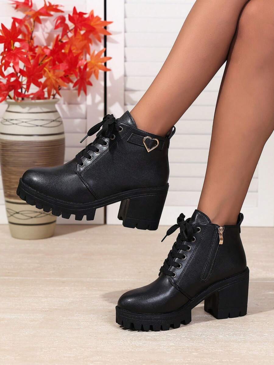 2024 New Stylish Mid-Heel Anti-Slip Boots, Lightweight Korean Version, Warm Lining, Suitable For Autumn/Winter