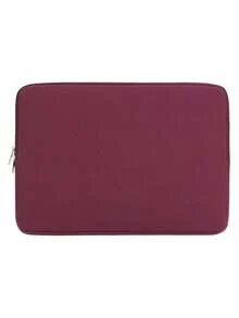 1pc Polyester Solid Color Large Capacity Fully Enclosed Sleeve Tablet Storage Pouch, Suitable For 11/13/14/15/16/17 Inch Tablet, Lightweight, Zipper Design