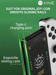 IINE INE Charging Grip Compatible With Nintendo Switch Switch OLED Joycon Charger Controller Game Console Accessories Gaming Controle Gamepad Joystick Charging Dock Rectangle Shaped Type-C Port 1pc