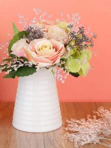 5/10/20/50件装人造花束，带亚克力珠吊坠水晶花茎枝条串珠新娘花束装饰，婚礼DIY工艺品装饰 - 白色 - 查看 9