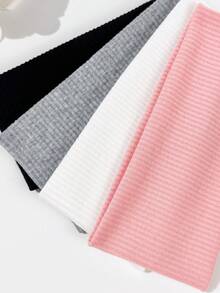 4pcs Women's Fashion Casual Solid Color Knitted Elastic Wide Headbands, Soft & Comfortable Sweat-Absorbent, Suitable For Daily Commute, Fitness, Outdoor Sports, Can Be Matched With Any Occasion Fall Winter Hair Band Hair Accessories For Women For Vacation Outfits Woman Women Bandanas Winter Head Scarf