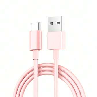 1PC USB C Fast Charger Cable,USB A To Type C Fast Charging Cable,480Mbps High-Speed Data Transmission Cable,Compatible With IPhone 17/16/15/Plus/Pro/Pro Max,Compatible With Samsung Galaxy S25 S24 S23 S22 S21 Note 20 Ultra,Pad Pro 12.9 Air Mini