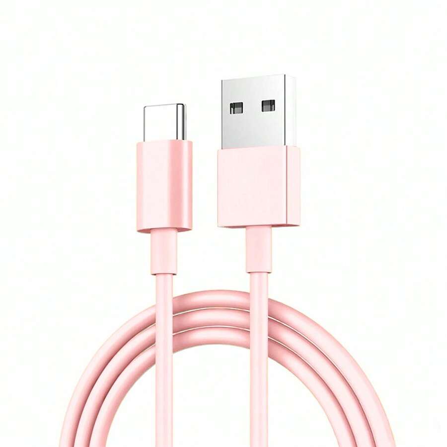 1PC USB C Fast Charger Cable,USB A To Type C Fast Charging Cable,480Mbps High-Speed Data Transmission Cable,Compatible With IPhone 17/16/15/Plus/Pro/Pro Max,Compatible With Samsung Galaxy S25 S24 S23 S22 S21 Note 20 Ultra,Pad Pro 12.9 Air Mini