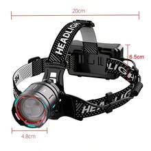 800W High-Power LED Headlight USB Rechargeable Remote Flashlight Ultra-Bright Long-Distance Tactical Light Infrared Sensor Fluorescent Flashlight Suitable For Camping, Cycling, Hiking, Night Climbing, Fishing And Hunting Light - Black - View 11