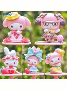 Sanrio 5 pièces Figurine Sanrio My Melody Set, Série Fantasy Magic, Jouets de collection mignons en PVC, Décoration de voiture, Décoration de chambre rose, Différents designs, Convient pour cadeaux d'anniversaire, Faveurs de fête, Cadeaux de Noël, Décorations de mariage