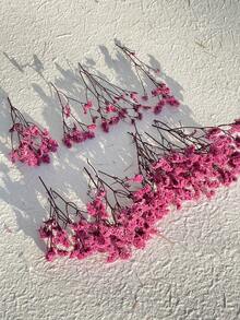 1/6 Box Mini Dried Baby's Breath Flowers, Bulk Bouquet Natural Gypsum Flowers For Wedding Wreath, Bridal Shower, Home Vase Decor, Card Making DIY - Pink Crystal Grass - View 6