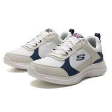 Skechers FLECTION 3.0 男士系带休闲运动鞋，减震跑步鞋，适合慢跑、旅行、日常休闲户外穿着 - 乳白色 - 查看 7