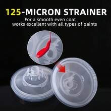 Single-Use Spray Gun Canister Set - 600ML Inner Container Replaceable Spray Gun Canister For Car Sheet Metal, No-Wash Paint Cup, Inner And Outer Cups, 50 Sets In A Combination Pack - Single-use Spray Gun With Integrated Inner and Outer Cups - View 6