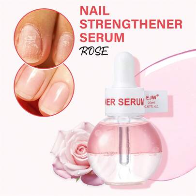 指甲强化剂 - 促进薄弱和受损指甲生长和调理 | 0.67 液体盎司，纯素且无动物实验成分，可与底油兼容