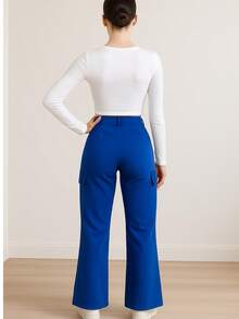 pantalon de cargo para dama ma1120 - azul real - Ver 3