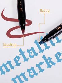 Double Headed Metal Marker Pen, 12 Colors, 24 Colors, 36 Colors Set, Greeting Card Holder, DIY Graffiti Painting Calligraphy Pen