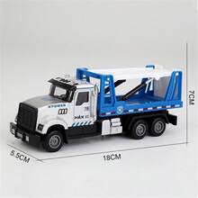 Alloy Construction Vehicles, Fire Truck Toys, Construction Crane Toy Series, Excavator, Mixer Truck, Bulldozer, Forklift, Dump Truck, Vehicles, With Lights And Sounds, Suitable As Birthday Gifts For Toddlers, Kids, Boys And Girls - Multicolor - View 21