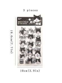 Cute Cartoon Cat Head Stickers, Decorative Cat Stickers For Phone, Computer, Various Sizes Available - Multicolor - View 8