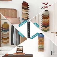 2pcs Baseball Cap Storage Rack, Strong Adhesive Wall Mounted Hat Holder, Multi-Layer Hat Display Shelf, Wall Hanging Cap Hook Suitable For Closet And Bedroom, Keeps Hats Neat And Wrinkle-Free, Suitable As Gifts For All Occasions - Multicolor - View 5