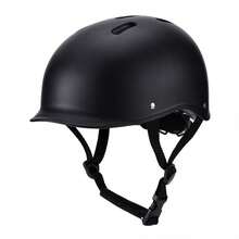 Skateboard Bike Helmet For Adults Adjustable Unisex Adult Helmet - Stylish & Cool, Perfect For Men & Women - Ideal Holiday & Birthday Gift - Available In Black & White - Paintable & Suitable For Various Sports - Pure Black - View 2