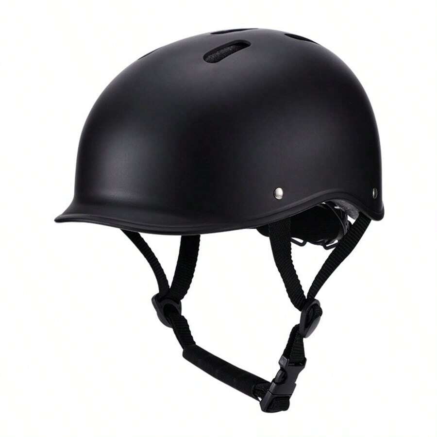 Skateboard Bike Helmet For Adults Adjustable Unisex Adult Helmet - Stylish & Cool, Perfect For Men & Women - Ideal Holiday & Birthday Gift - Available In Black & White - Paintable & Suitable For Various Sports