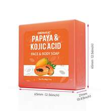 曲酸祛斑皂 - 日式复合配方，蕴含姜黄和木瓜，提亮腋下、颈线、大腿肘部和膝盖肤色 | 控油、清洁美白面部和身体、消除色素沉着 | 去除黑斑、提升肌肤柔滑度 | 泡沫丰富、深层清洁的精油皂，100克超值装