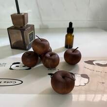 1/2个天然木质香薰机 - 苹果造型精油香薰机，优雅棕色木纹，不易燃，操作简便，自动扩散系统，适用于家庭、汽车和办公室 - 完美的空气清新剂，节日礼物 - 卧室、客厅、水疗中心装饰的理想之选 - 天然木质材料，苹果造型香薰机，改善空气质量，时尚家居饰品，家居装饰，圣诞装饰，房间装饰，圣诞礼物 - 彩色 - 查看 9