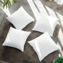 Pack Of 4 White Square Throw Pillows – Lux Decor Couch Pillow, Soft Polyester Fabric, Plush Texture, Ideal For Bed & Couch, Adds Comfort & Modern Style, Decorative Accent Cushions – Bedding Items, Graduation Gifts, Home Decor, Sleep Protection For Dorms, Student Beds, Plush Cushions, Luxury Couch Accessories, Valentine's Day Gift, Spring Room Refresh, Decorative Throw Pillows, Living Room Accent, Couch Cushions, Home Styling, Modern Decor, Sofa Accessories, Guest Room Pillows, Aesthetic Home Accents, Plush Fill Inserts, Daily Use, Simple Look, Family Home - 白色 - 查看 17