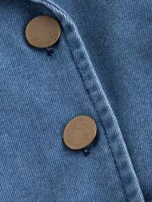 3 PiecesYoung Girl Fashion Casual Denim Jacket, Black Camisole Top, And Pleated Denim Mini Skirt Set, Suitable For Daily, Outdoor, School, And Vacation