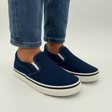 Women Canvas Shoes - Navy Blue - View 2