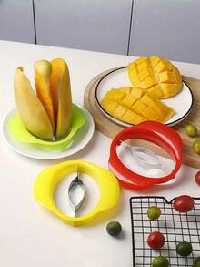 1 pièce Éplucheur de mangue, trancheuse de mangue, éplucheur et outil d'épluchage, diviseur de mangue, éplucheur de tranches de fruits, ergonomique