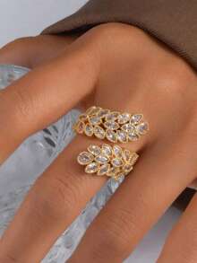 1 件枫叶开口戒指，适合日常佩戴