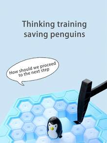 Funny Desktop Penguin Rescue Toy Set, Interactive Game For Kids, Friends Gathering Penguin Ice Breaking Entertainment Prop
