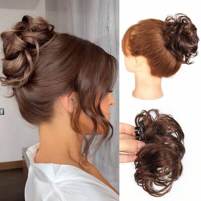 Lightweight Claw Clip Curly Hair Bun Maker, Faux Hair Volume Increase Hair Clip