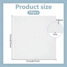MAGICALCUTDIE 10pcs 14CT Plastic Cross-Stitch Fabric Cloth Square White 210x210x1mm - White - View 2
