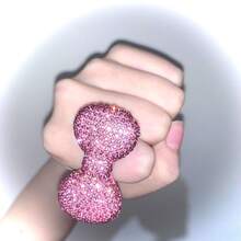 1PCs Cute Delicate Inlaid Rhinestone Pink Bow Ring Women's Simple Sweet Ins Style Finger Ring - 粉色 - 查看 5