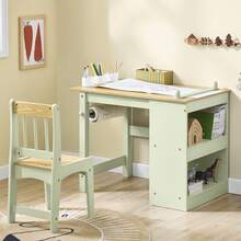 SoBuy KMB60 Children's Table With 1 Chair Children's Seating Group Inside Children's Table Chair Set Painting Table For Children - Green - View 13