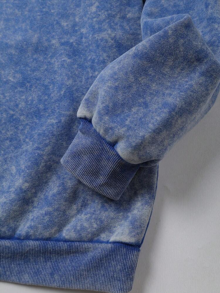 Hemo Série de vacances d'automne/hiver sweat-shirt à capuche pour hommes avec motif fleurs de cerisier, silhouette légèrement élastique, finition vintage lavée, sweat-shirt zippé à manches longues noires, veste décontractée de tous les jours pour la rentrée scolaire - bleu indigo - Voir 3