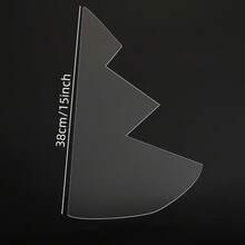 1/3 szt. Przezroczysty akrylowy szablon do szycia choinki - wzór na robótki ręczne do dekoracji świątecznych, 8/12/15 cali, świąteczny rękodzieło i prezent, idealny dla rodziny, przyjaciół, kochanków, szablon do szycia na Boże Narodzenie, idealny na Boże Narodzenie