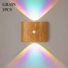 Wiederaufladbare LED Bewegungssensor Nachtlicht, Induktionslampe, LED Wandleuchte - Auto Ein/Aus, Batteriebetrieben (1200mAh) für Schlafzimmer, Flur, Treppe - Modernes minimalistisches Design, zeitgenössischer Stil, RGB Nachtlicht für Schlafzimmer, Treppenbeleuchtung, minimalistisches Licht, energieeffiziente Beleuchtung