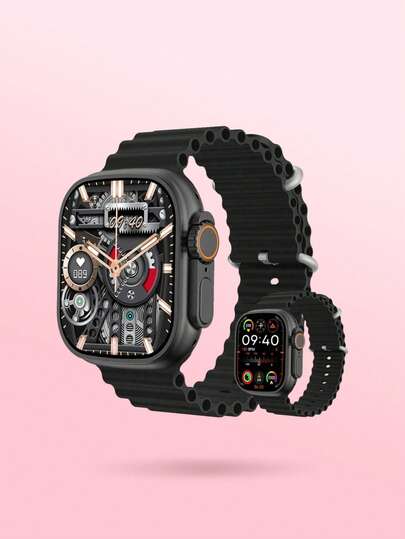 Microwear 男女智能手表，心率/血氧/睡眠监测器，计步器，卡路里活动追踪器 100 种运动模式，2.01 英寸高清触摸屏健身手表，适用于 Android IOS，超长电池寿命