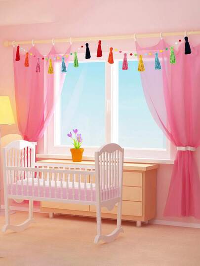 3 Dây trang trí tua rua phong cách Boho nhiều màu sắc, mỗi dây dài 50 inch (khoảng 15cm), trang trí lớp học, banner phong cách Boho cho phòng trẻ em, trang trí tường nhà trẻ, trang trí tiệc mừng em bé, trang trí Giáng sinh.
