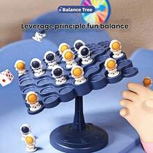 2-Player Astronaut Balancing Tree Chessboard Game - Enhances Reaction Time And Critical Thinking Skills, Relaxing Family And Party Game - Multicolor - View 2