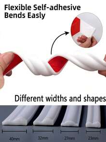 White Flexible Peel And Stick Wall Decor - Self-Adhesive Waterproof PVC Molding, Suitable For Doors, Tiles, Cabinets, Mirrors And DIY Home Decor Projects, Cabinet Details | Decorative Edging | Self-Adhesive Strips - Multicolor - View 8