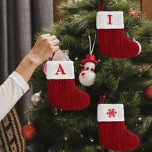 Christmas Tree Decor Letter Socks, Creative Christmas Tree Hanging Ornament Gift, Party Decoration Home Decor Christmas Decorations Room Decor