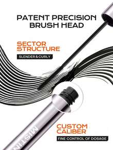 MISTINE Waterproof Mascara Black Volume And Length, 24-Hour Curling, Lifting, Lengthening Mascara, No Clump, Smudge-Proof Black Mascara, Cruelty Free & Vegan Mascara, Black, 5g 1 Pack