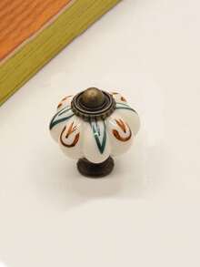 1/6 szt. Gałka do szuflady w stylu vintage, niebiesko-biała ceramiczna gałka do szafki, gałka do szafki w kształcie dyni, gałka do komody w stylu retro, uchwyt do okuć meblowych - uchwyt do szuflady w stylu vintage ze śrubami, nadaje się do szaf, szuflad i szafek - Wielokolorowe - Zobacz 17