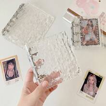 Ins Simple Water Ripples Loose Leaf Album Book Acrylic Four-Grid A5 Storage Book Star Chasing Three-Inch Small Card Book - Multicolor - View 11