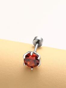 1颗红色系列锆石耳钉，简约耳骨穿刺饰品，男女皆宜 - 彩色 - 查看 21