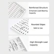 1pc Black Pegboard Wall Organizer, Multifunctional Wall Storage Rack, Suitable For Craft Room, Bathroom, Pantry, Office And Game Set, Wall Hanging Solution For Headphones, Keyboards, And Game Consoles, Utility Racks