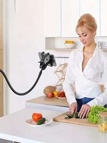 1PC Mobile Phone Clip On Stand (70cm/27.56inch), Bedside Mobile Phone Stand With 360 Degree Rotating Plastic Stand, Flexible Long Arm Gooseneck Stand Installation Fixture With Grip, Universal Mobile Phone Stand For Bed Table, Mobile Phone Stand For Lazy People, Universal Adjustable Stand For Bedside Desktop Live Streaming - Multicolor - View 6