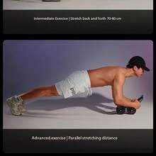 Automatic Rebound Abdominal Roller With Knee Pad - Base, Core Strength Trainer, Home Fitness Equipment - Heavy-Duty Structure Design - Suitable For Beginners And Advanced Users - Space-Saving Design - No Power Required - Black, Knee Pad Support, Modern Sportswear, Durable Construction, Manual Exercise Tool, Essential For Fitness Enthusiasts