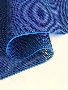 1pc Hollow Design, Outdoor Commercial Bathroom Anti-Slip Mat, Thickened Entrance Kitchen Floor Mat, Bathroom Shower Room Toilet Non-Slip Pad - Blue - View 9