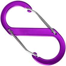 VENTDEPOT Mosquetones, MXTKE-001, 1Pza, 10kg, Forma S, Bloqueo Automático, Morado, Aleación de Aluminio. - Morado - Ver 2